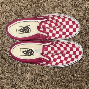 Pink checkered vans
